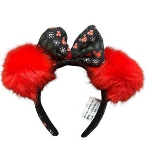 Disney Christmas Mouse Ears Headband NWOT Disneyland